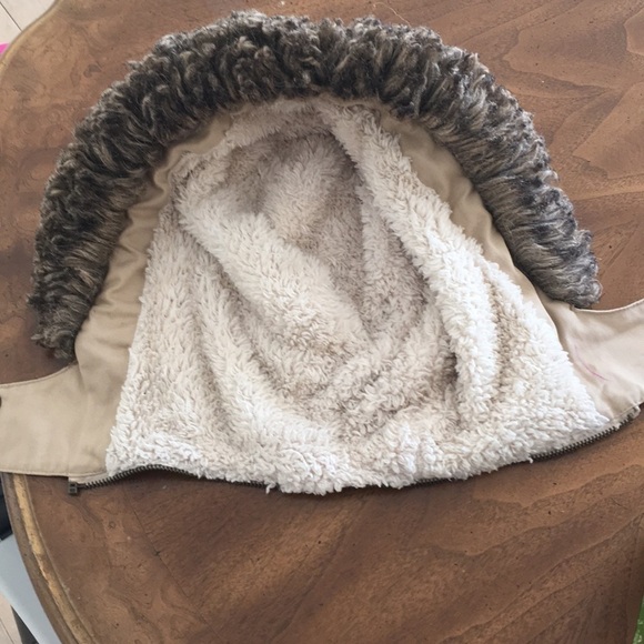 Aeropostale | Tan Fur Lined Jacket - Picture 8 of 8